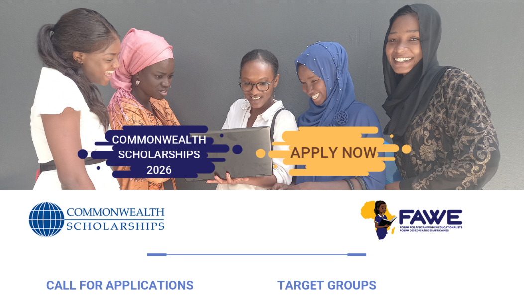 Commonwealth Scholarships 2026/2027 Through FAWE